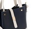 Vince Camuto Bolso de Mano Piel de Polivinilo Azul Oscuro, Crema